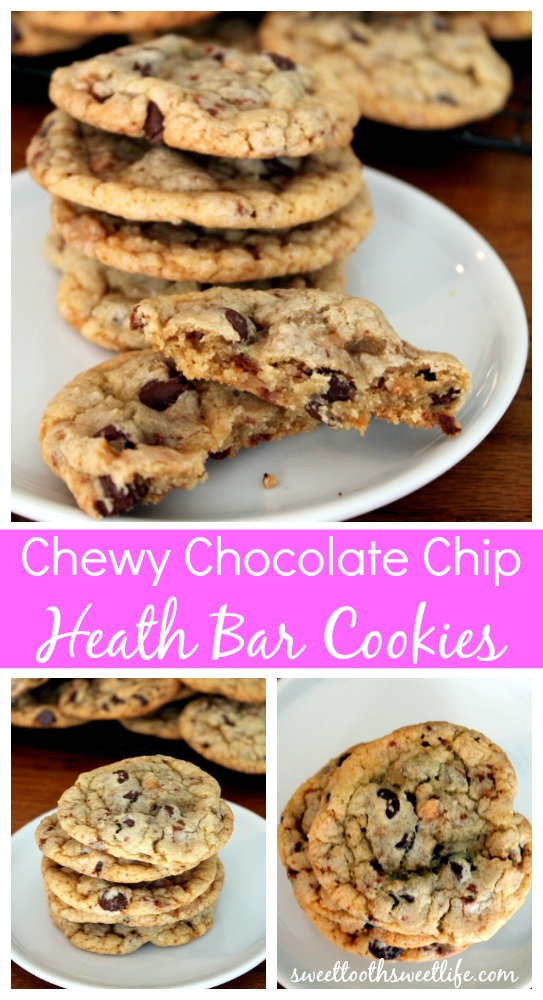 Chewy Chocolate Chip Heath Bar Cookies Recipe