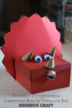 Homemade Dinosaur Valentine Box Shoebox Craft Idea Adventures of Mel