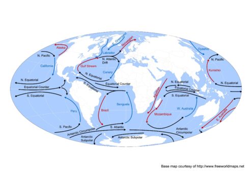 How Do the Ocean Temperatures Compare on the East Coast Versus the West Coast of All of the Major Continents